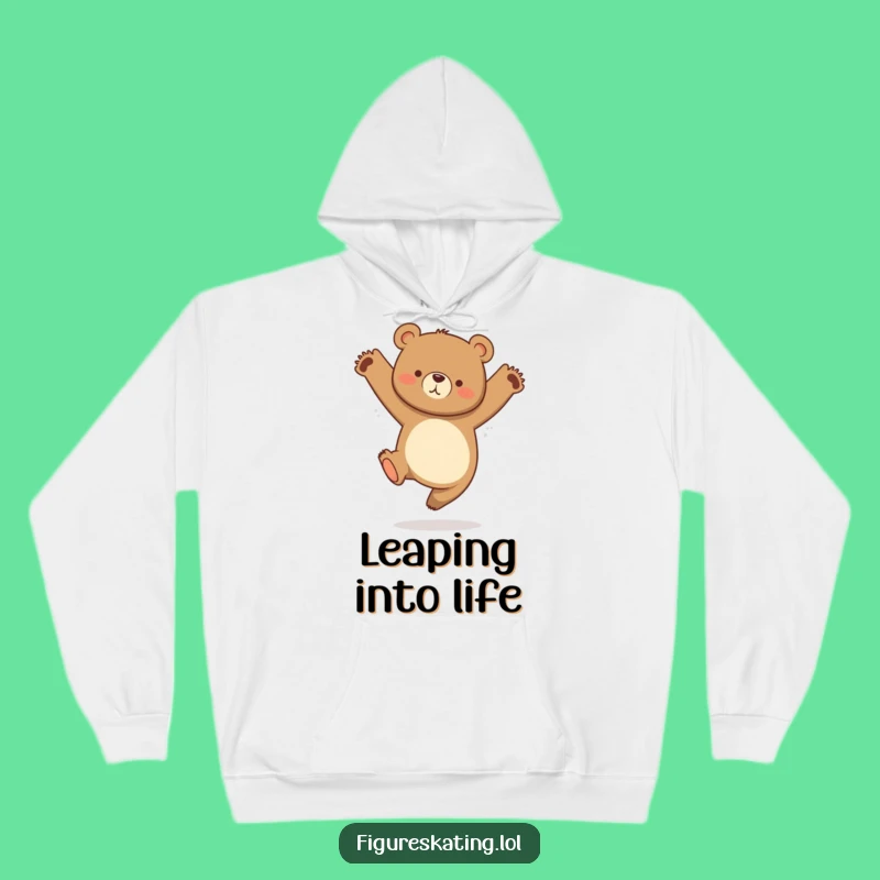 Funny Bear Leap Hoodie a Cozy Companion for Playful Souls