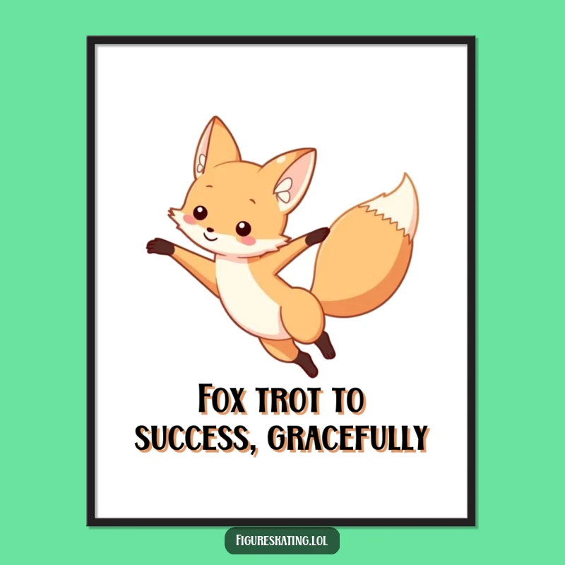 Funny Free Printable Wall Art: Fox Arabesque - Elegant & Whimsical Downloadable Art