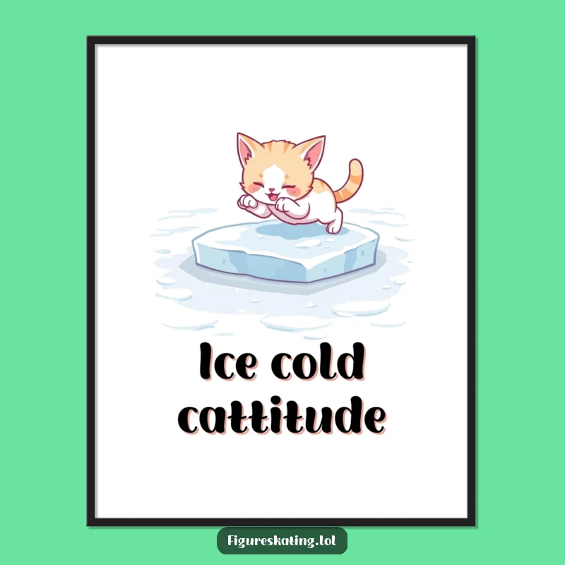 Free Printable Wall Art: Playful Kitten Pounce - Cute & Funny Downloadable Art