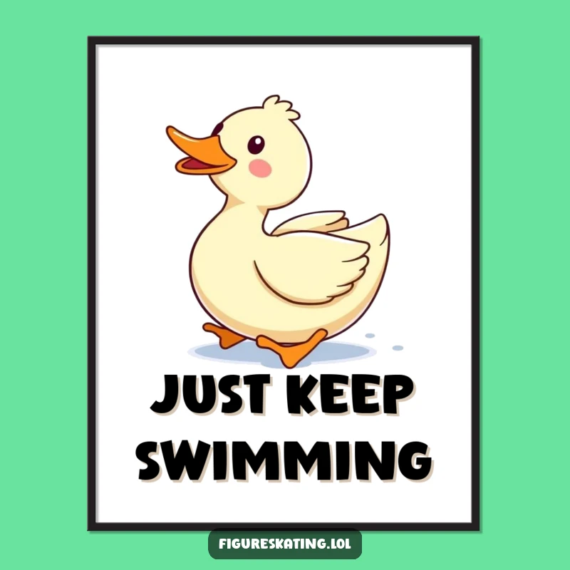 Free Printable Duck Wall Art: Happy Gliding Art for Joyful Decor