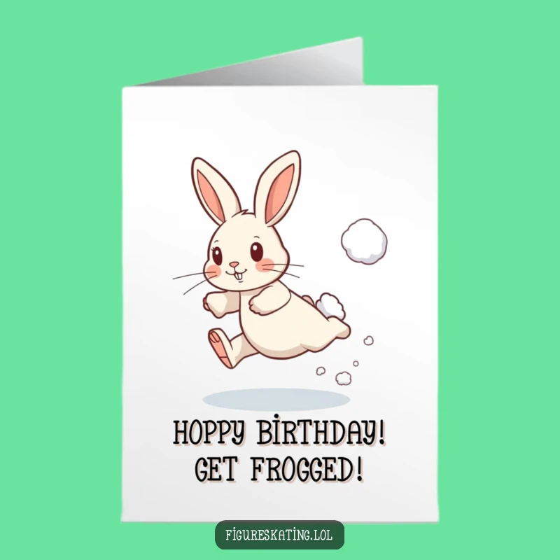 Free Printable Birthday Rabbit Card - Funny Downloadable for a Leap of Festive Fun