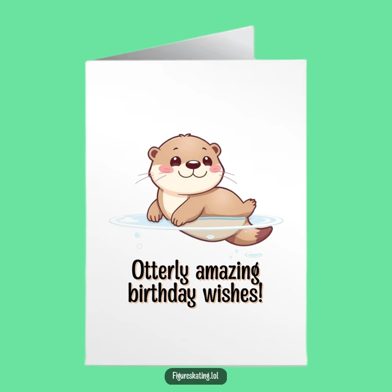 Free Printable Otter Birthday Card: Hilarious Sliding Animal for Instant Fun