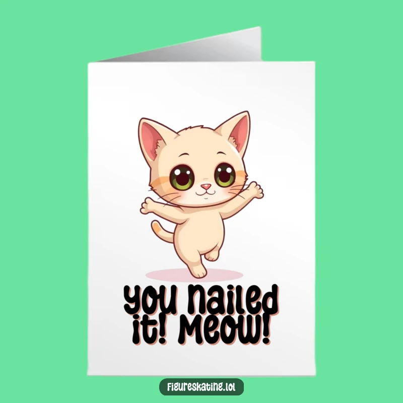 Free Printable Congratulations Cat Card - Funny Downloadable for Celebrating Feline Finesse