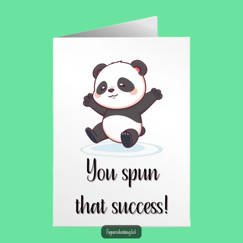 Free Printable Congrats Card: Panda Pirouette Wobble Downloadable Gift