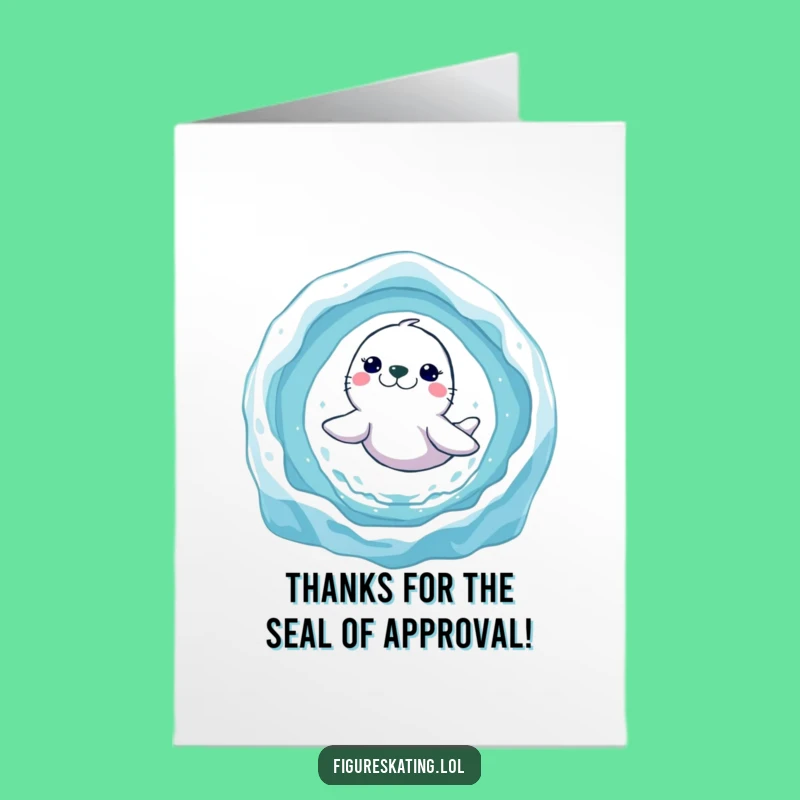 Free Printable Thank You Card: Seal Jumper, Humorous Downloadable Appreciation for Kindness