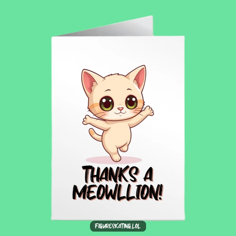 Free Printable Thank You Cat Card - Funny Downloadable for Appreciating Graceful Gestures