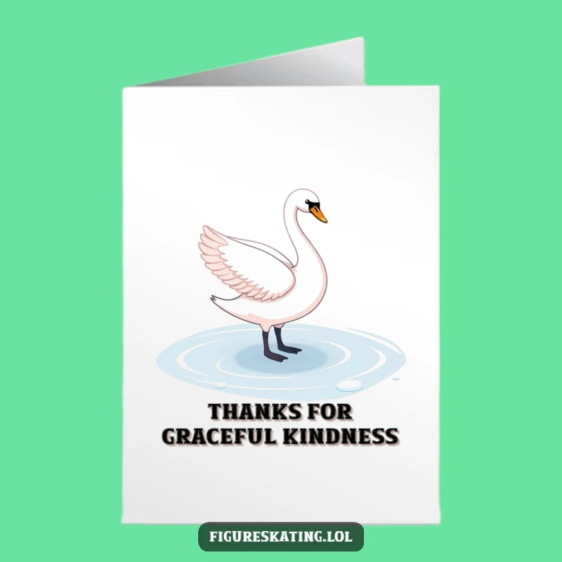 Free Printable Thank You Card: Elegant Swan Gratitude, Downloadable & Print at Home Appreciation Gift