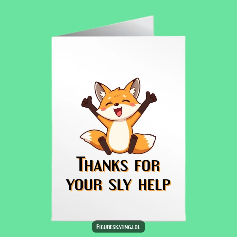 Free Printable Thank You Card: Fox Gratitude, Downloadable & Print at Home Appreciation Gift