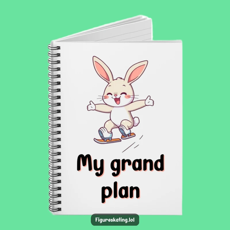 Funny Bunny Skater Notebook: Journal with Determined Rabbit