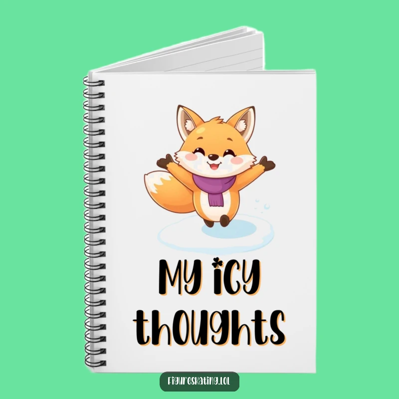 Funny Fox Ice Skating Notebook: Jot Down Laughs with Hilarious Style!