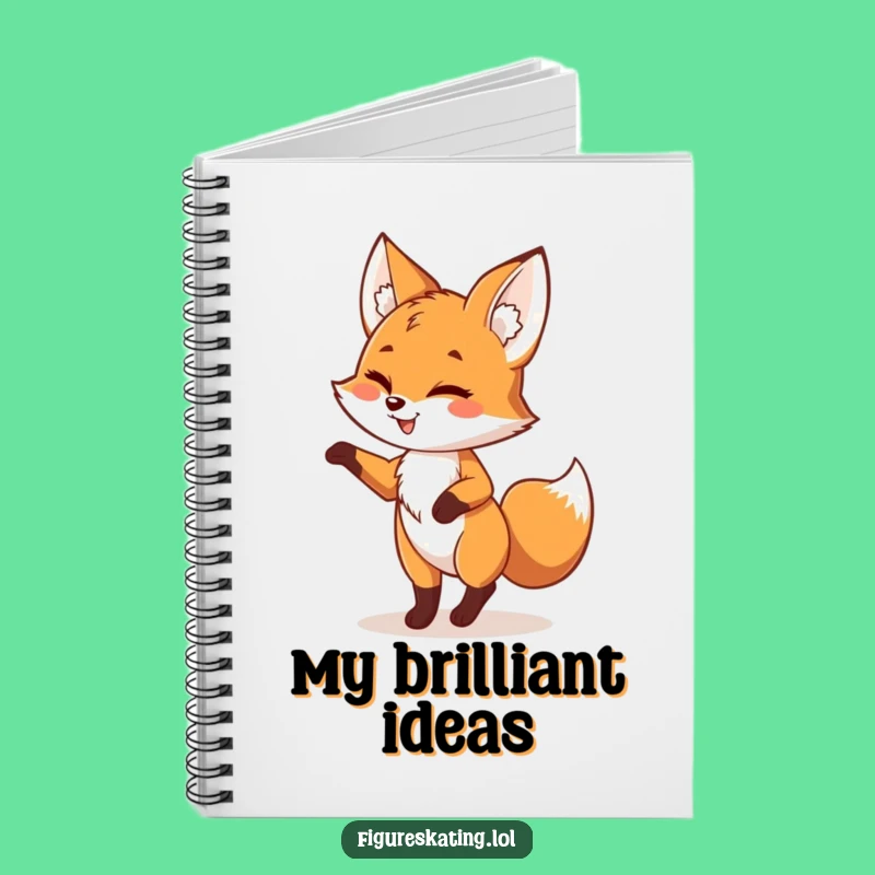 Funny Fox Pirouette Notebook - Playful Journal for Creative Ideas Gift