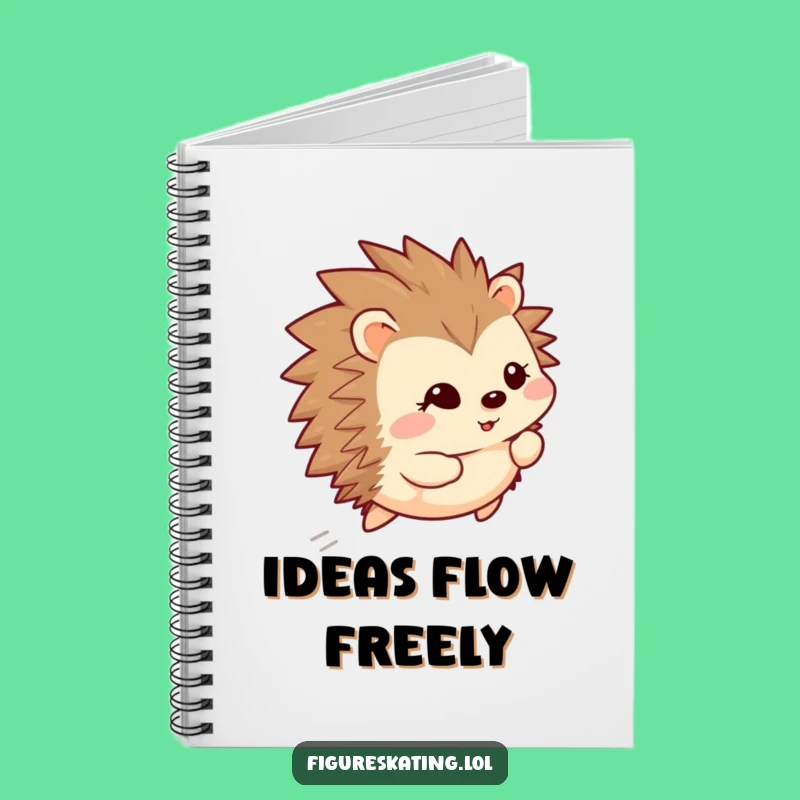 Funny Happy Hedgehog Backward Glide Notebook - Hilarious Journal for Happy Thoughts