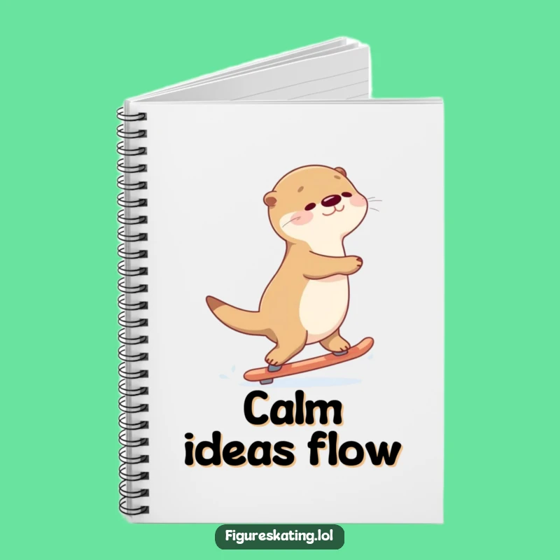 Funny Otter Gliding Notebook: Skater's Journal Gift