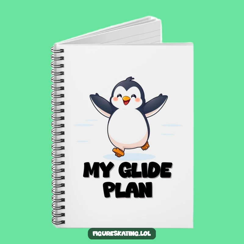 Funny Penguin Notebook: Delighted Skater's Journal Gift