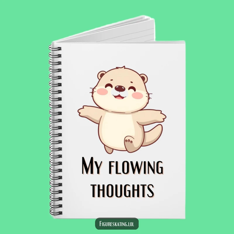 Funny Otter Notebook: Journal with a Happy Gliding Otter Cover