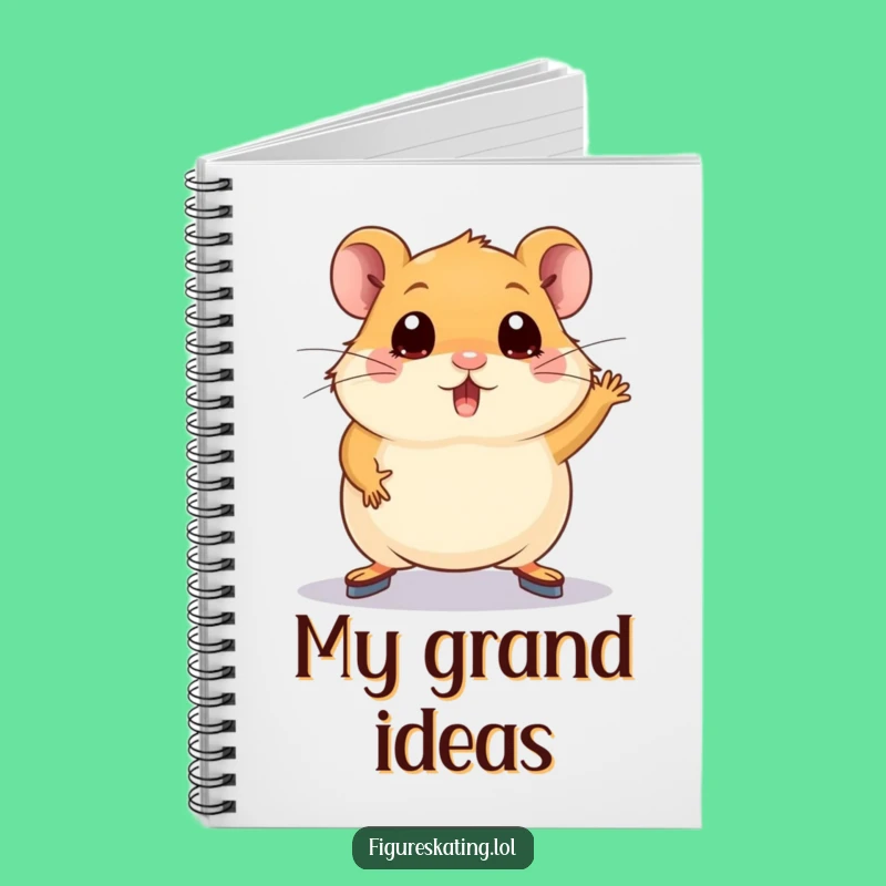 Funny Hamster Figure Skating Notebook - Hilarious Journal for Ice Skating Fans