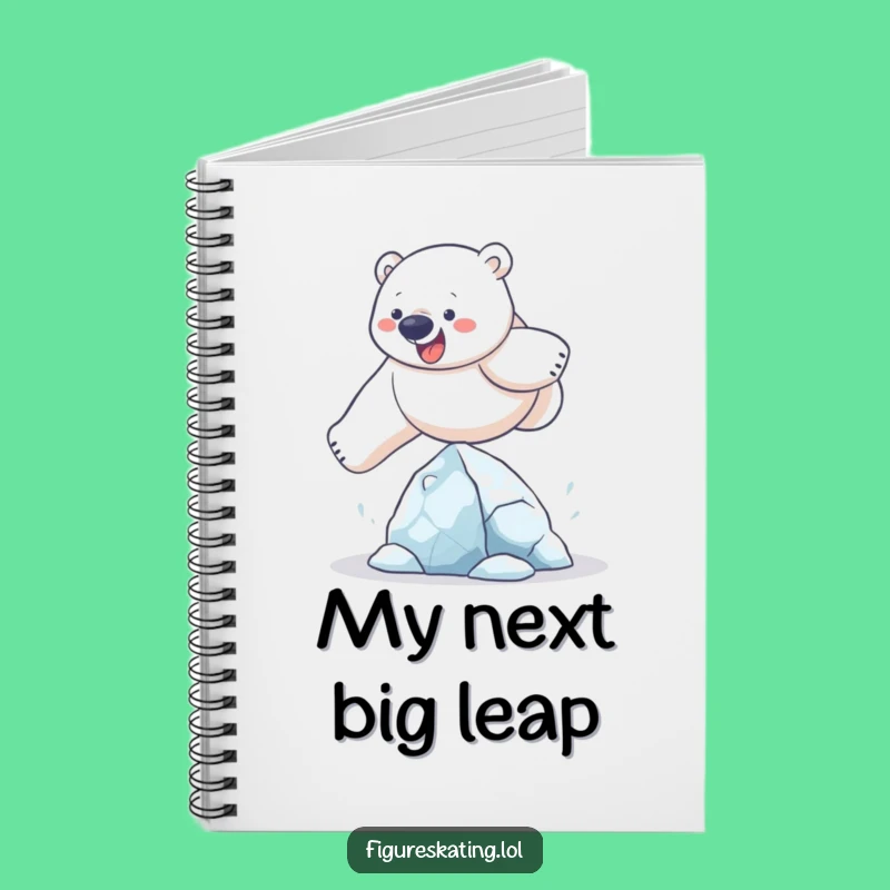Funny Polar Bear Ice Sculpture Leap Notebook: Journal Your Funny Adventures