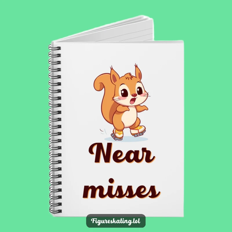Funny Squirrel Skater Notebook: Journal with Surprised Squirrel