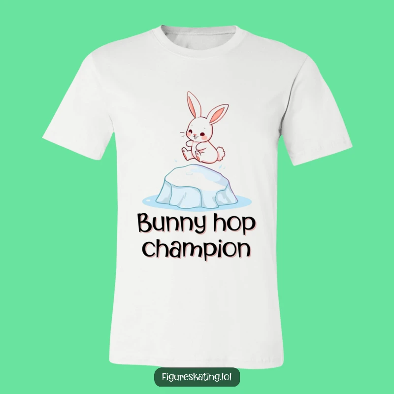 Funny Bunny Ice Leap T-Shirt: Comfy Humor for Playful Souls