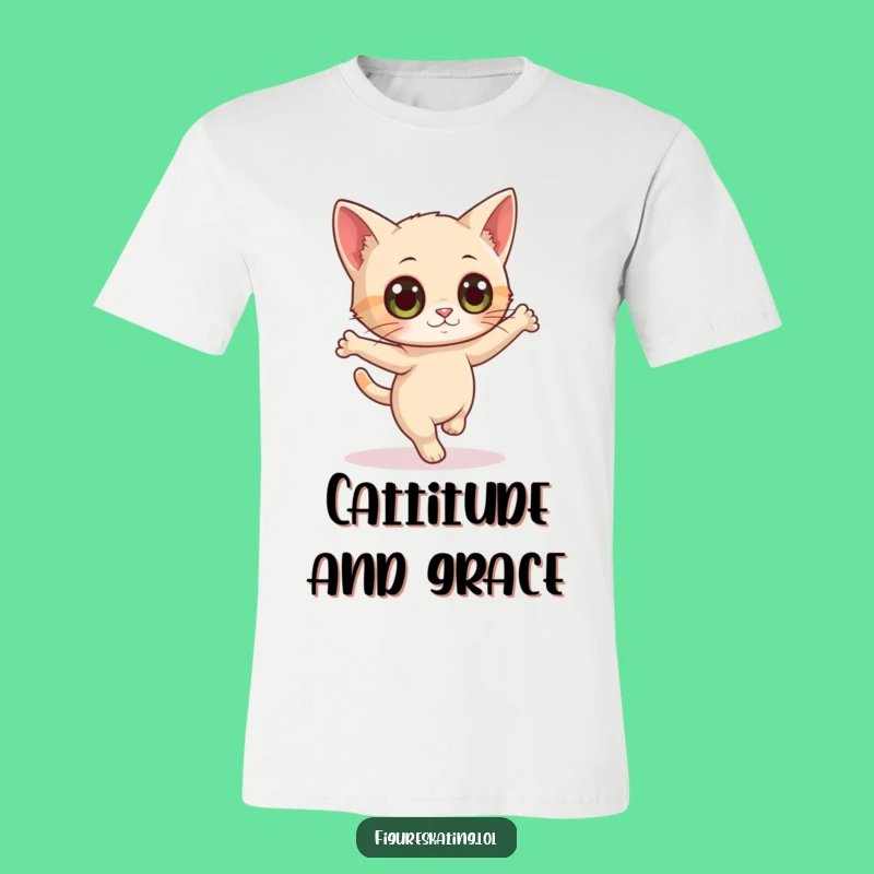 Funny Curious Cat Pirouette T-Shirt - Whimsical Gift for Cat Lovers