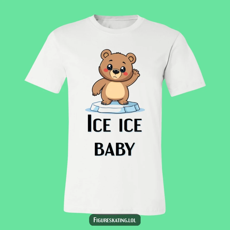 Funny Bear Ice Skating T-Shirt: Dramatic Pose for a Hilarious Gift