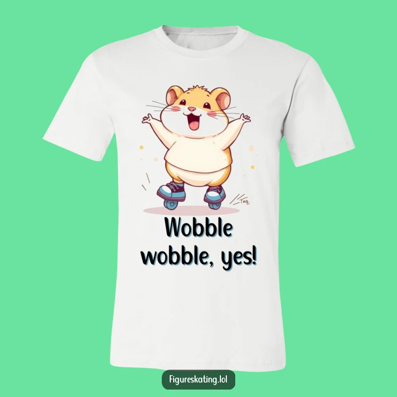 Funny Hamster Ice Skating T-Shirt: Wobbly Fun for Everyone!