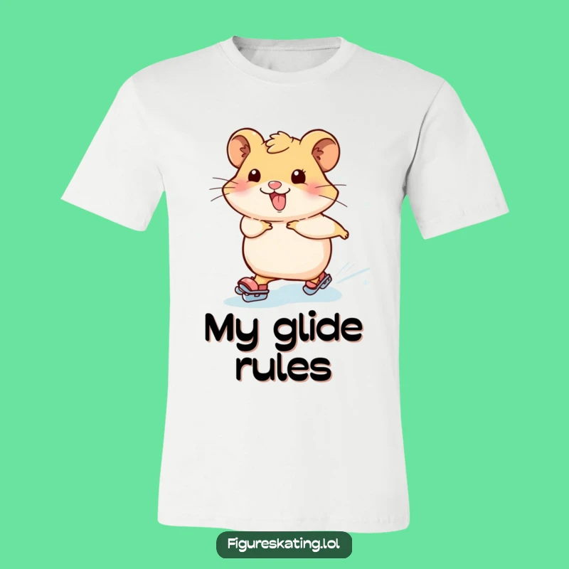 Funny Hamster Skating T-Shirt - Joyful Icy Print, Perfect Humorous Gift