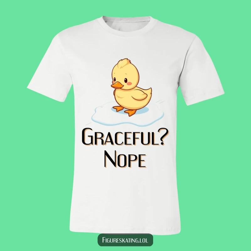 Funny Wobbly Duckling Ice Slide T-Shirt - Hilarious Winter Apparel for Fun