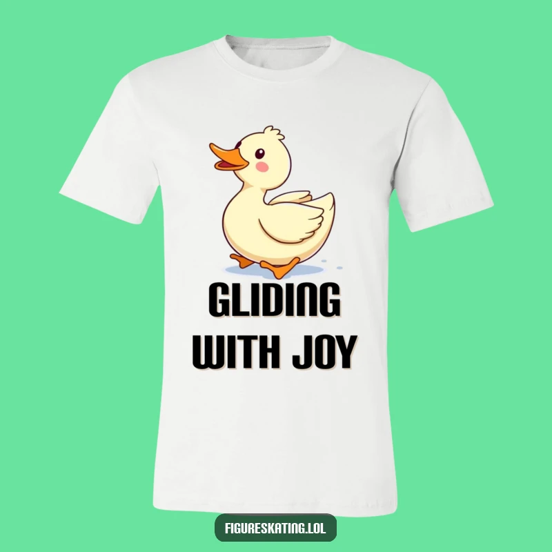 Funny Duck Gliding T-Shirt: Wear Your Happiness with This Cheerful Tee