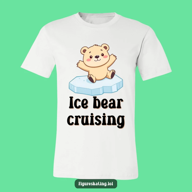 Funny Bear Cub Skating T-Shirt: Hilarious Gift for Ice Enthusiasts