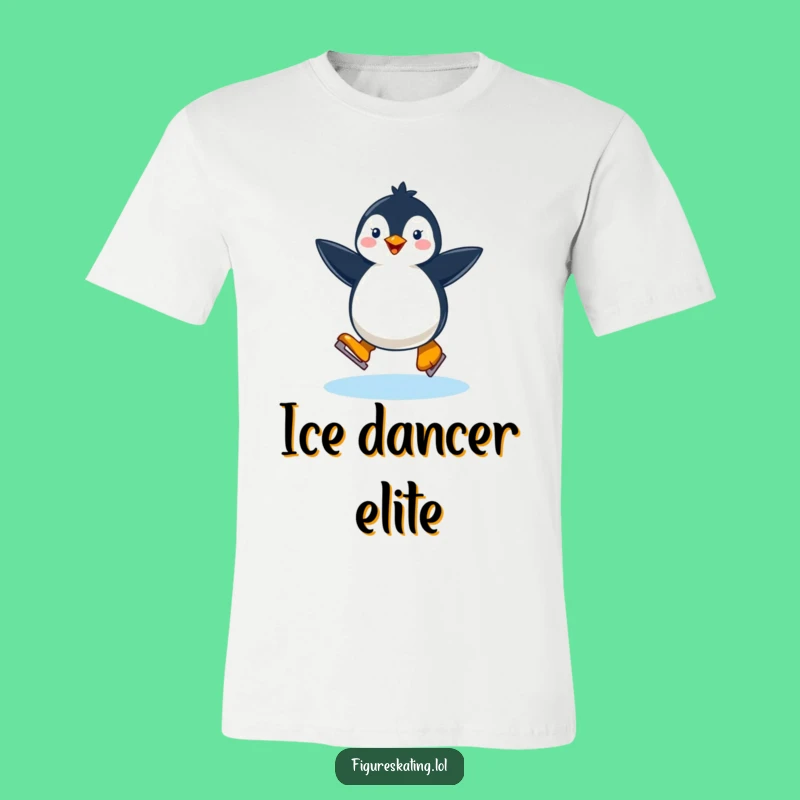 Funny Happy Penguin Ice Skating T-Shirt: Comfy Humor for Winter Fun