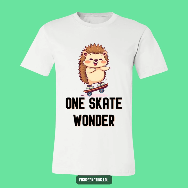 Funny Hedgehog Skate T-Shirt: Wear Your Quirky Balance with Pride