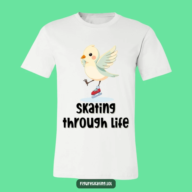 Funny Bird Pirouette T-Shirt: Elegant Skating for a Hilarious Gift
