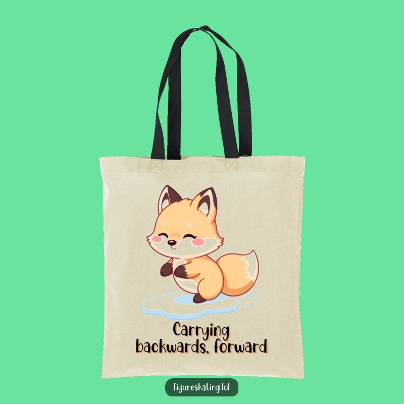 Funny Fox Glide Tote Bag - Happy Skater Accessory Gift