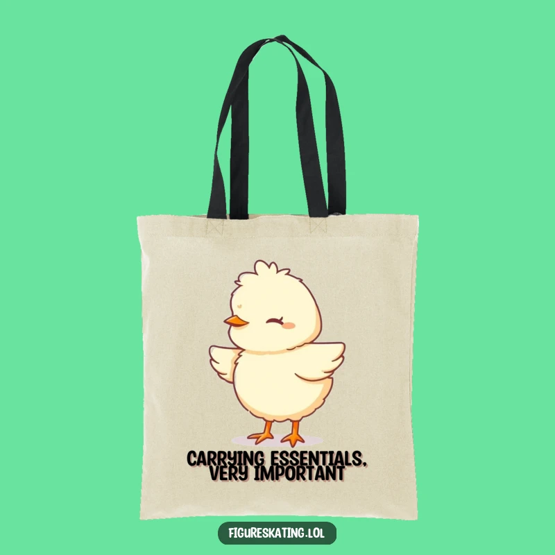 Funny Chick Pirouette Tote Bag - Durable Cartoon Character Bag for Dancers