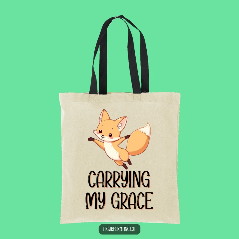 Funny Fox Arabesque Dancer Tote Bag: Chic Carry-All for Art Lovers