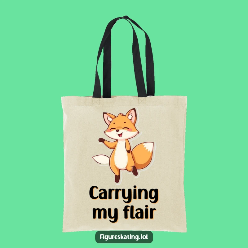 Funny Fox Twirling Tote Bag a Whimsical and Practical Gift