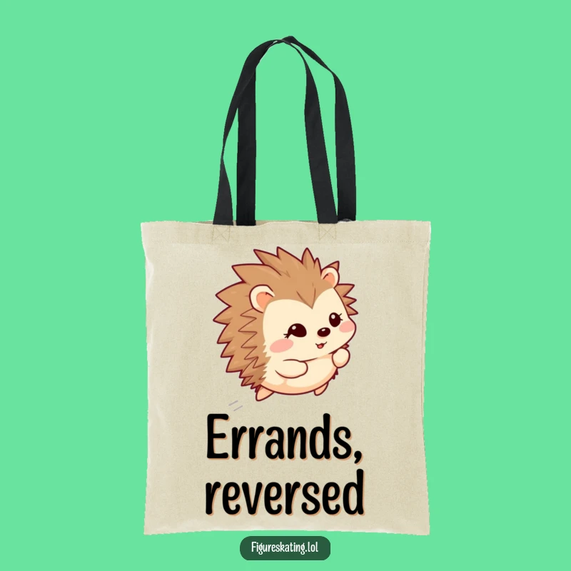 Funny Happy Hedgehog Backward Glide Tote Bag - Hilarious & Practical Accessory