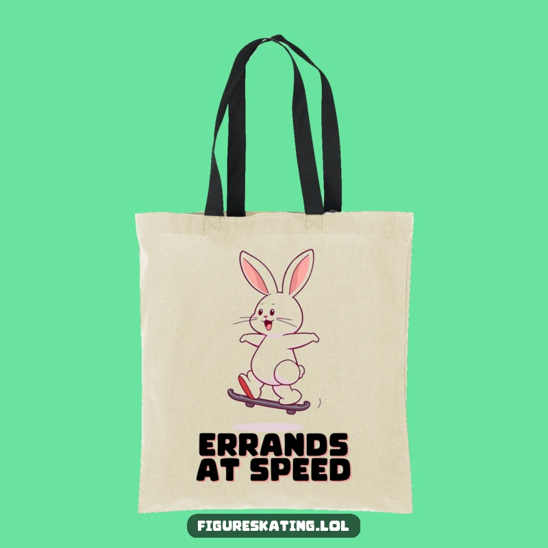 Funny Rabbit Skater Tote Bag a Stylish and Paws-itively Funny Gift
