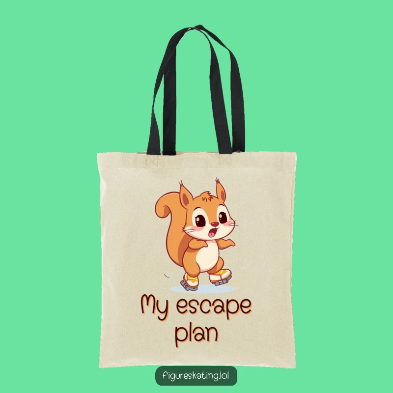 Funny Squirrel Skater Tote Bag: Durable Bag for Nutty Adventures